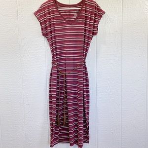 Sonoma T shirt Dress with Belt, Striped T shirt Dress,